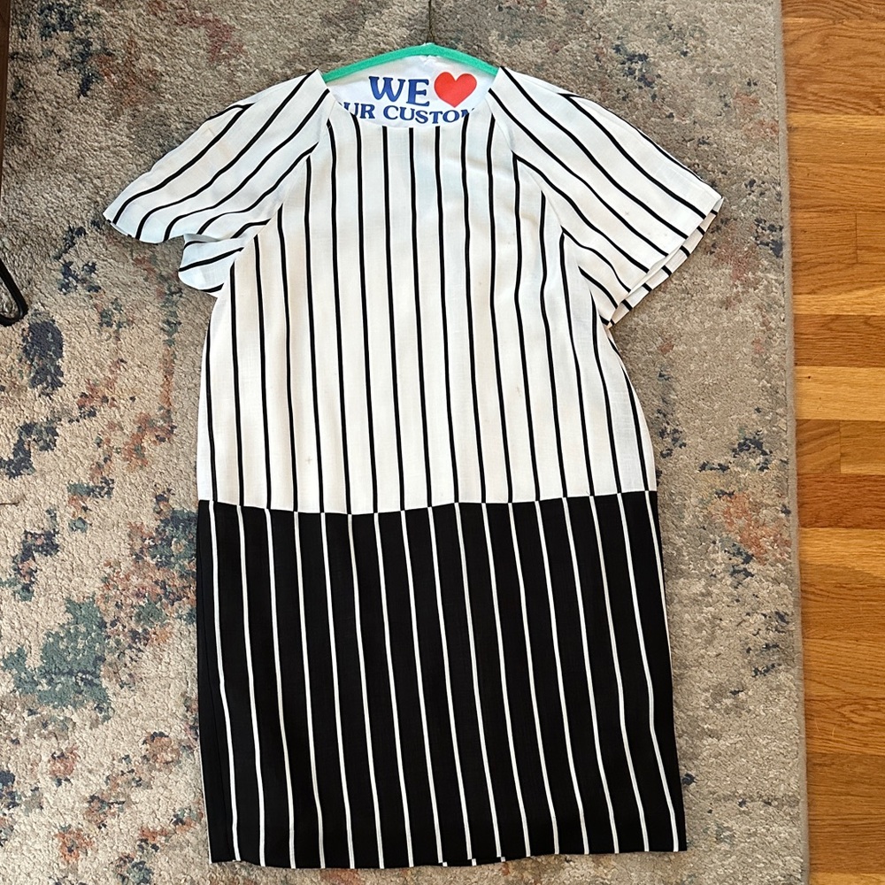 ALI & JAY Black and White Striped Mini Dress